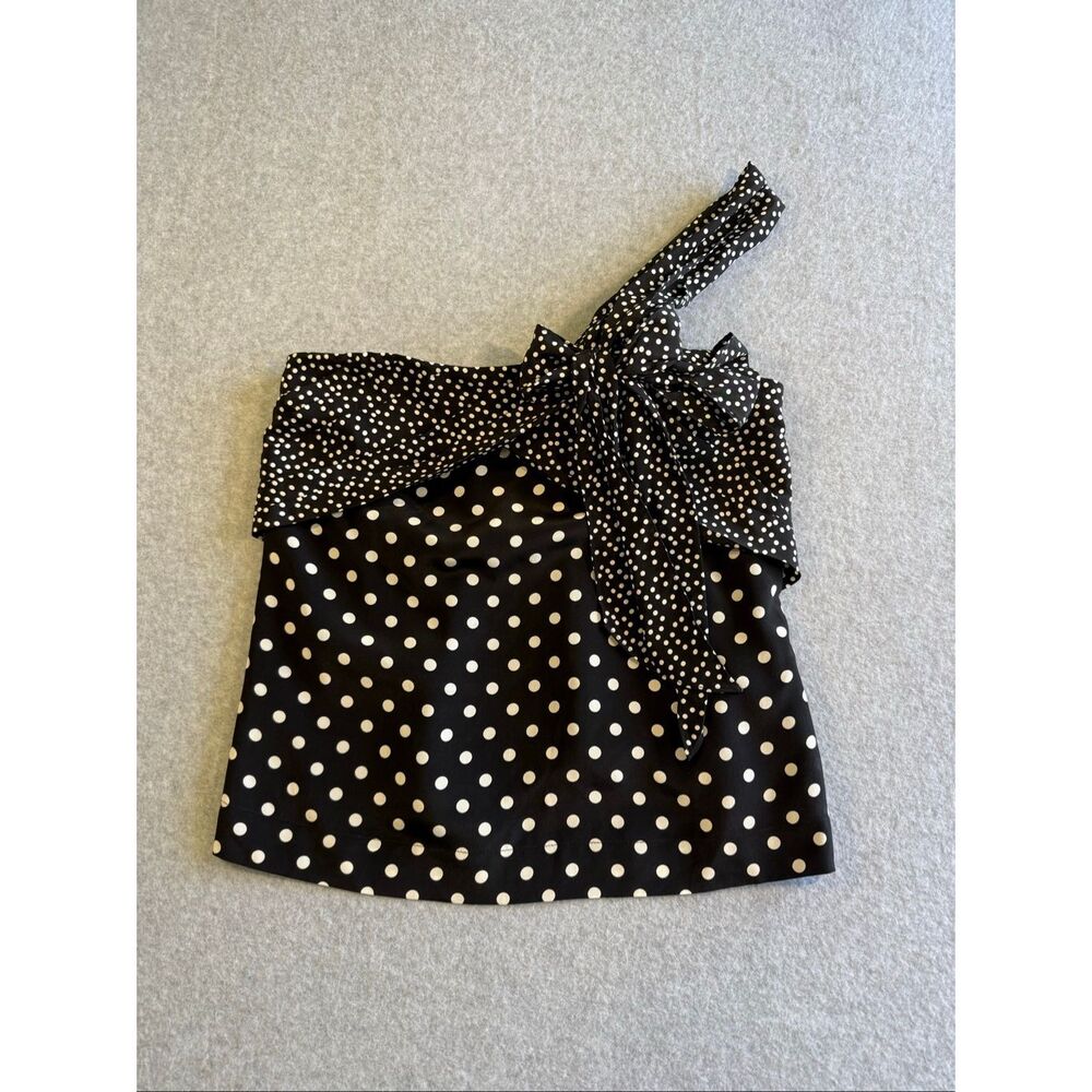 J.Crew silk one-shoulder polka dot bow top 4